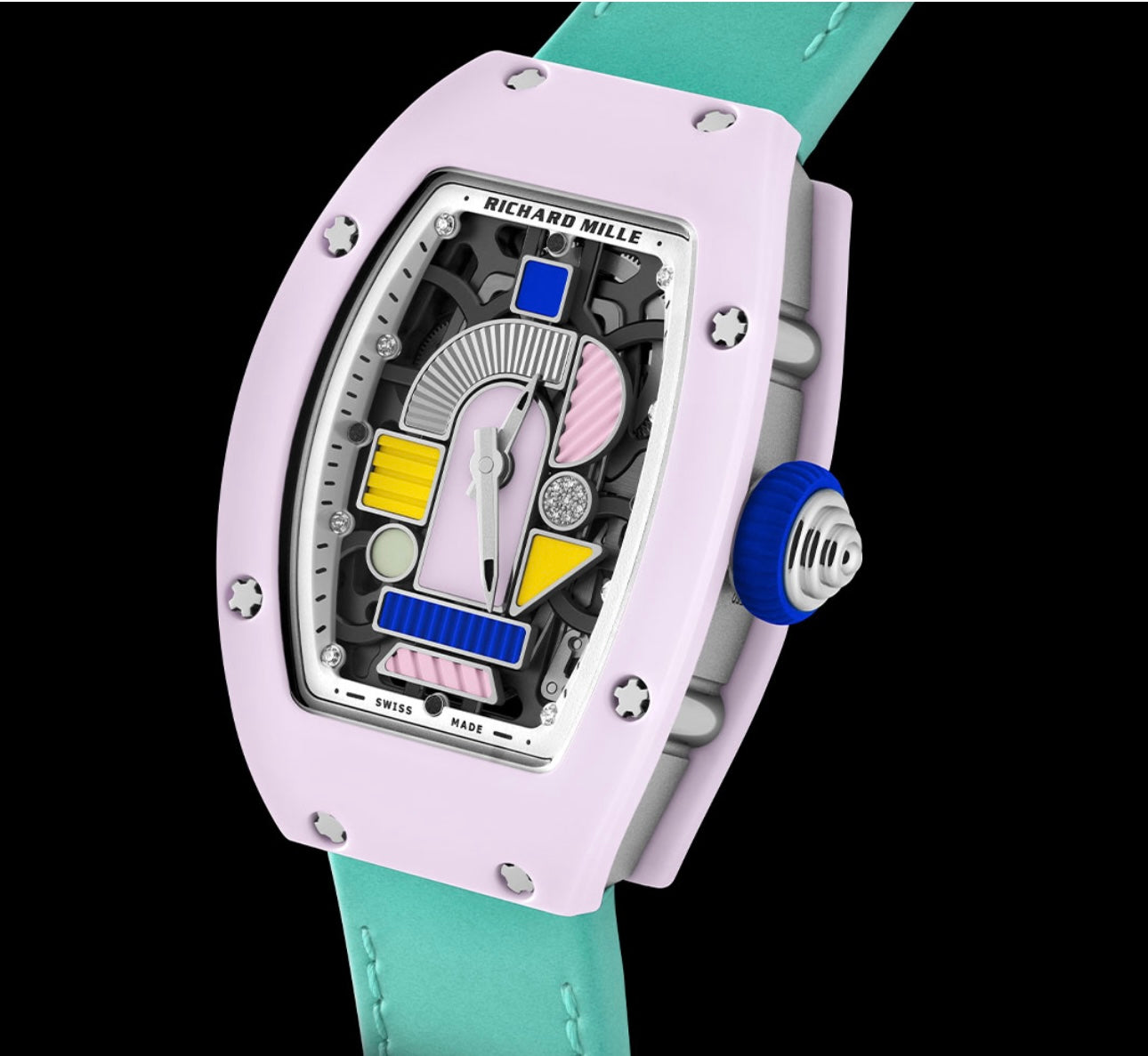 RM 07-01
Automatic Winding Coloured Ceramics (Pink Pastel)